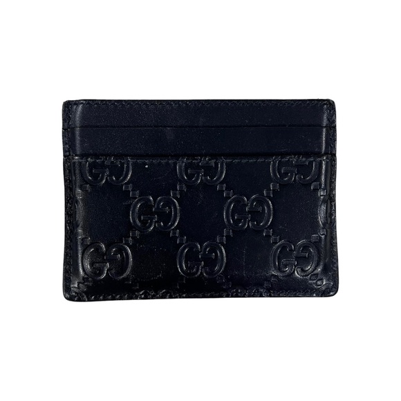 Gucci Monogram Leather Card Holder Wallet - Picture 2 of 5